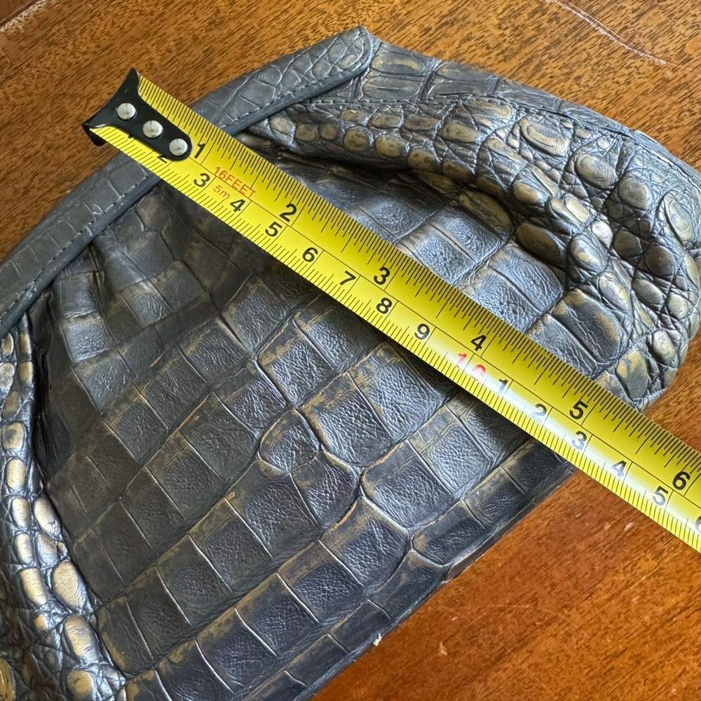 Nancy Gonzalez Metallic Crocodile Pattern Bag - Picture 6 of 9